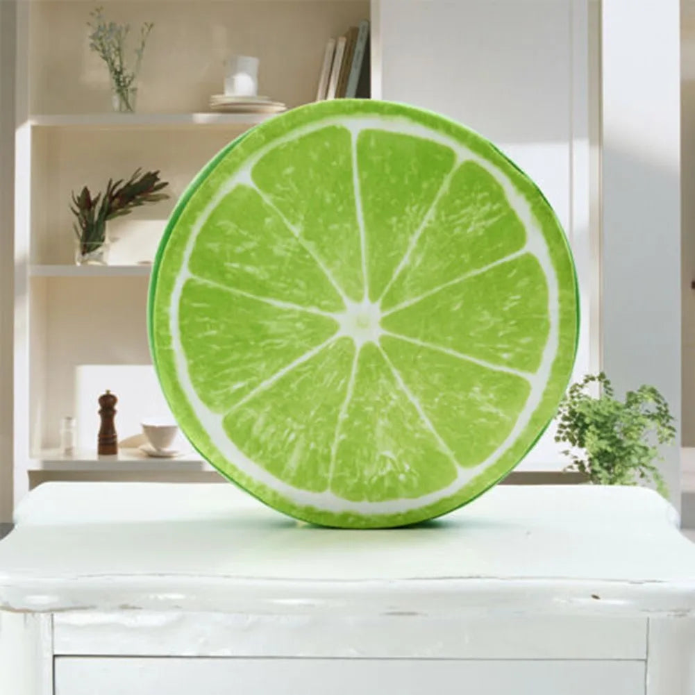 33cm Cushion Fruit Shape For In-bed Reading And Watching Back And Head Pillow Round Cushion Lint-free