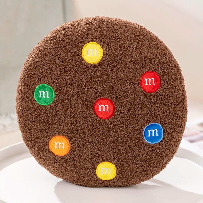 Creative Cookies Pillows Round Shape Chocolate Biscuits Stuffed Plush Toys Realistic Food Snack Seat Cushion Plushie Props Gifts