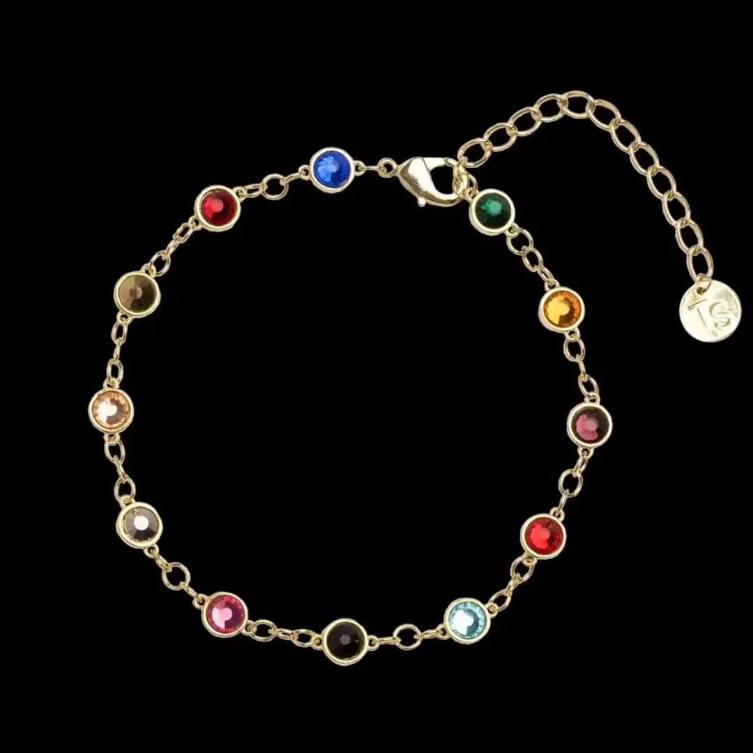 Bejeweled Friendship Bracelet | Colorful Crystal Charm Bracelet | Swiftie Jewelry Taylor Inspired Gift