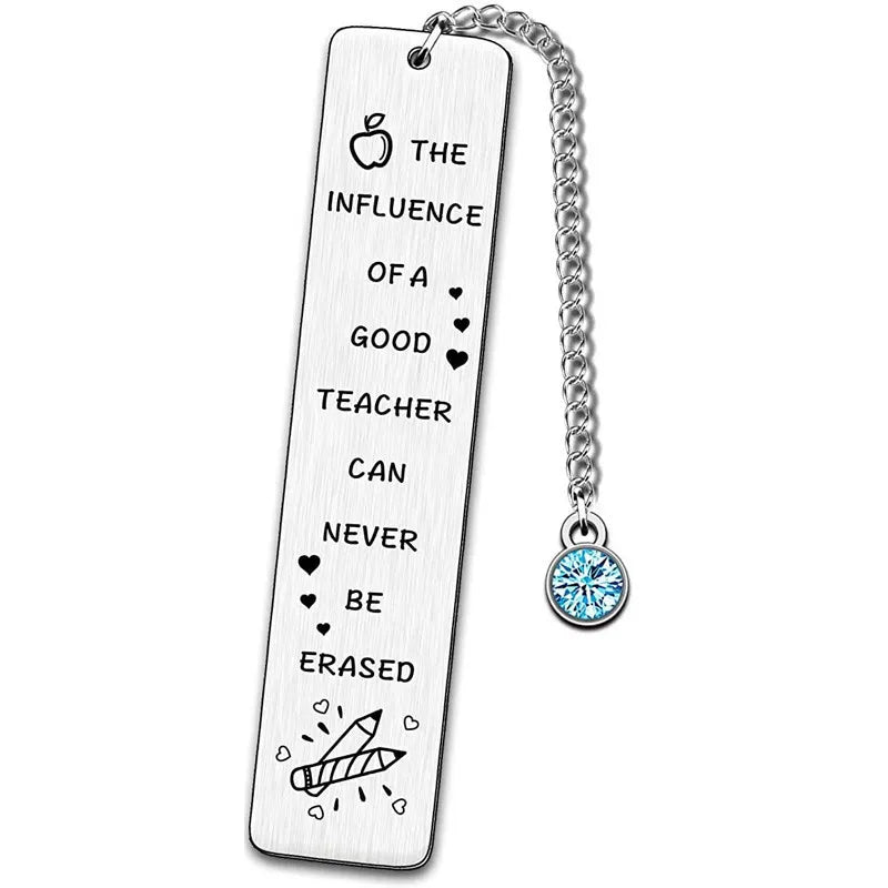 Stainless Steel Bookmark Graduation Season Gift Laser Engraving Thank You Teacher's Day Commemorative Gifts Christmas Metal
