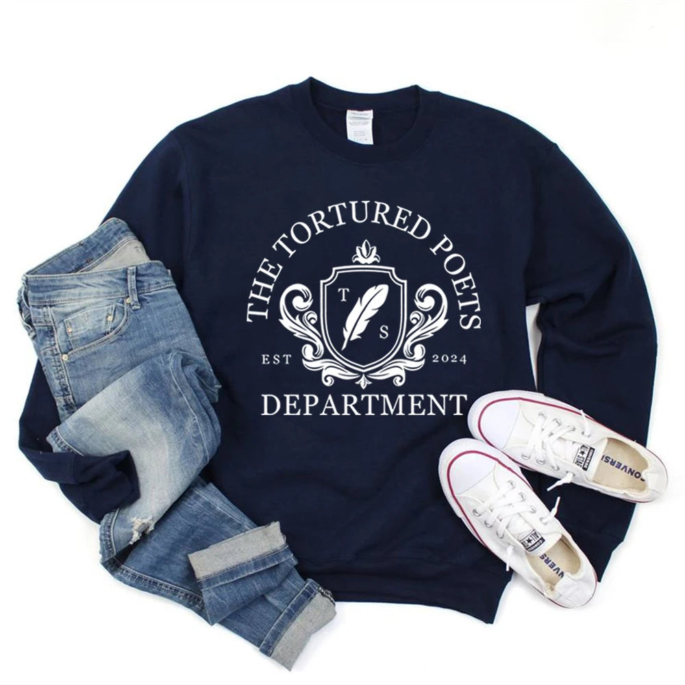 The Tortured Poets Department Sweatshirt New Music Album Shirt TTPD Hoodie All's Fair in Love and Poetry Crewneck Sweatshirts