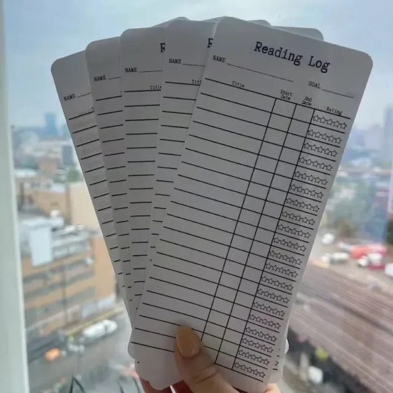 20Pcs Reading List Bookmark DIY Blank Bookmarks Personal Library Cards Reading Log Bookmark Perfect Gift for Reading Lovers
