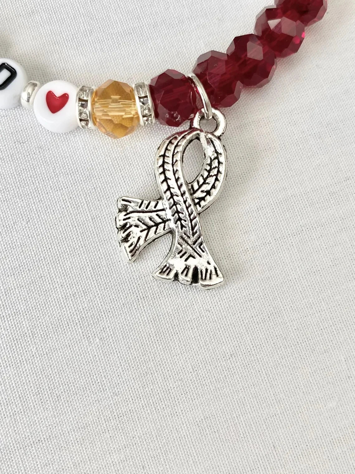 Red Era Friendship Bracelet – All Too Well Scarf Charm | Taylor-Inspired Swiftie Jewelry