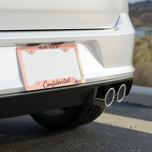 License Plate Frame (The Laundry Room Pact Edition) – Official Mom Club Confidential Merch