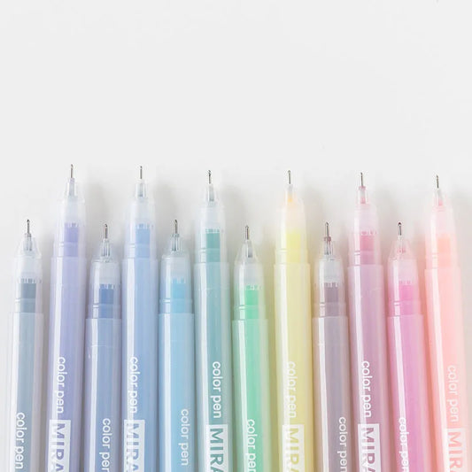 9/12 PCS Set Kawaii Color Gel Pen Set 0.5mm Ballpoint Pen for Diary School Stationery