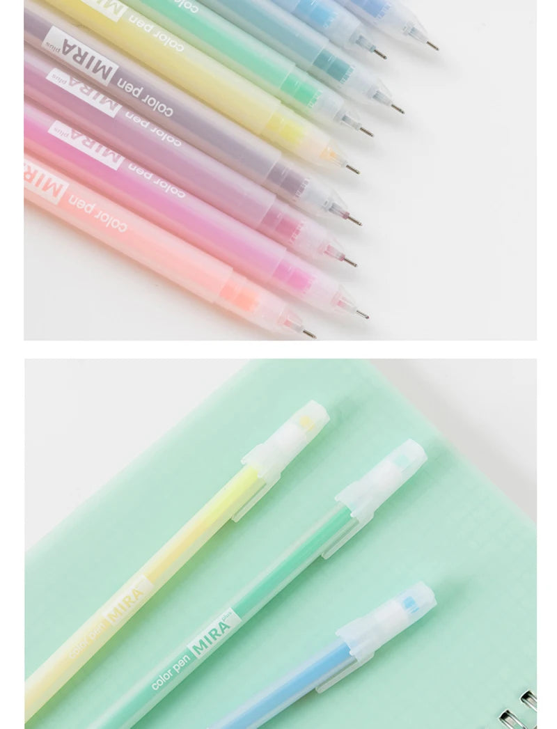 9/12 PCS Set Kawaii Color Gel Pen Set 0.5mm Ballpoint Pen for Diary School Stationery
