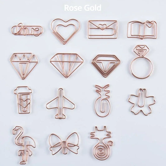 10pcs/set Metal Paperclips Multiple Cartoon Heart Animal Styles Paper Clip Book Scrapbook Planner Page Bookmark Binder Clip