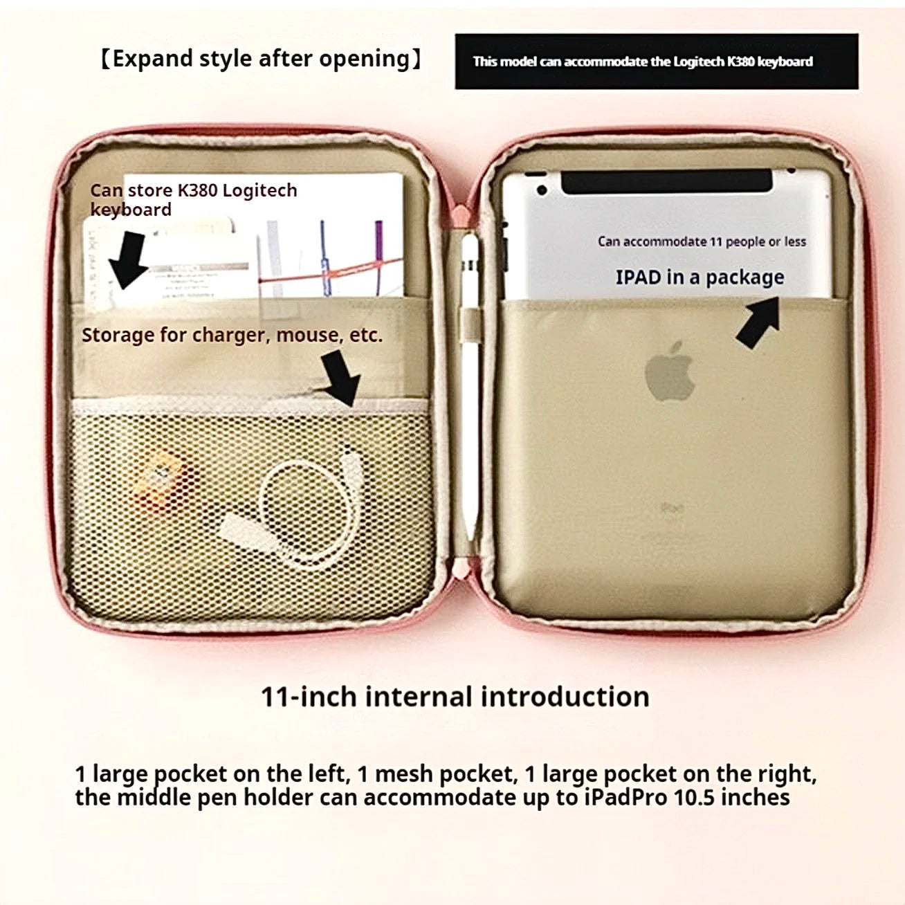 Tablet Bag 9-11inch For iPad Air4 5 Pro 11 10.9  iPad Case 10.5 inch For XiaoMi 5 Samsung Huawei Lenovo Shockproof Pouch Bags