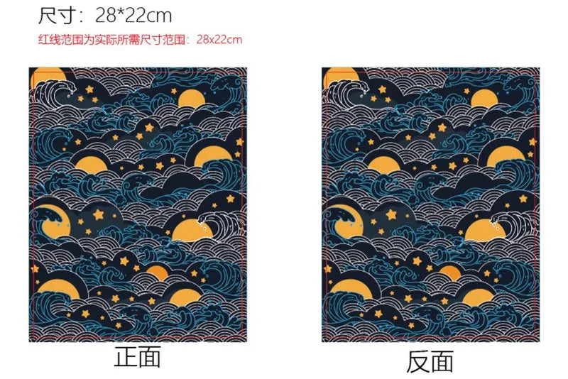 1 pc Book Sleeve with Zipper Flower Books Pouch Watercolor Flower Leaf Waterproof Protector for Paperback Fabric