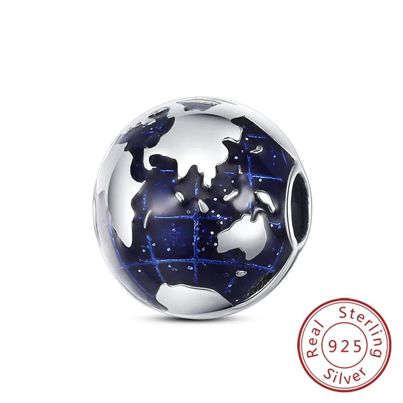 Fit Original Charms Beads 925 Sterling Silver Clip Charms Zircon Silicone Spacer Beads for Bracelet Women DIY Gift Party