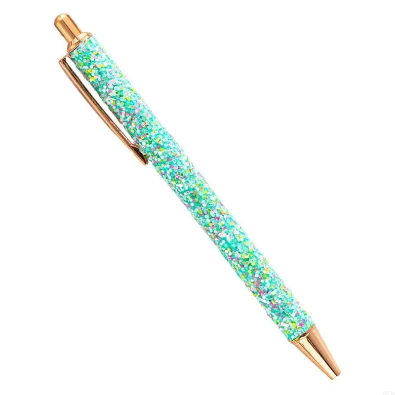 QX2A Fancy Pen for Women Girl Colorful Ballpoint Pen Sequins Journaling Pen