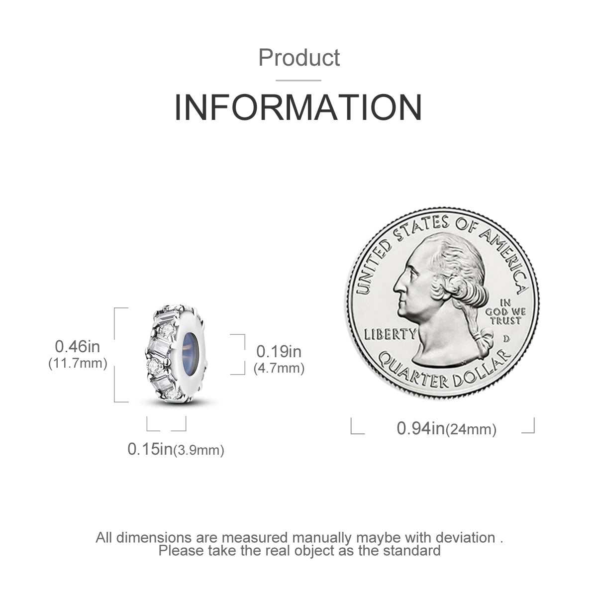 Charms Fit Original Beads 925 Sterling Silver Clip Charms Zircon Silicone Spacer Beads fit Bracelet Women DIY Gift