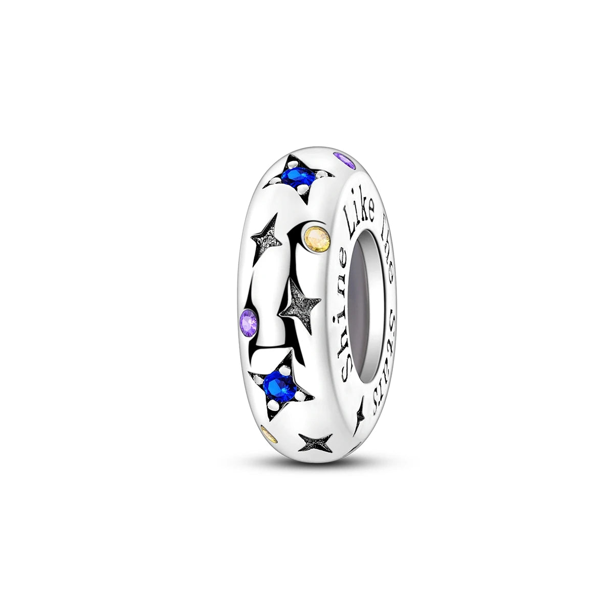 Charms Fit Original Beads 925 Sterling Silver Clip Charms Zircon Silicone Spacer Beads fit Bracelet Women DIY Gift