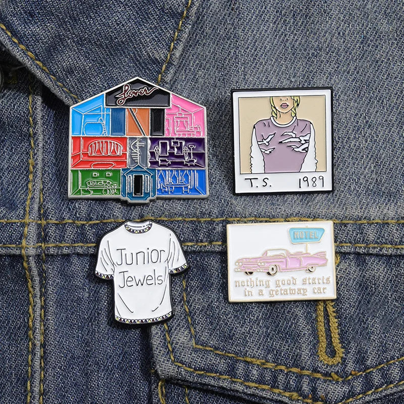 Swiftie Enamel Pins – Concert Tickets, Guitar, Junior Jewels & More | Cute Collectible Pins for Bags, Jackets & Backpacks