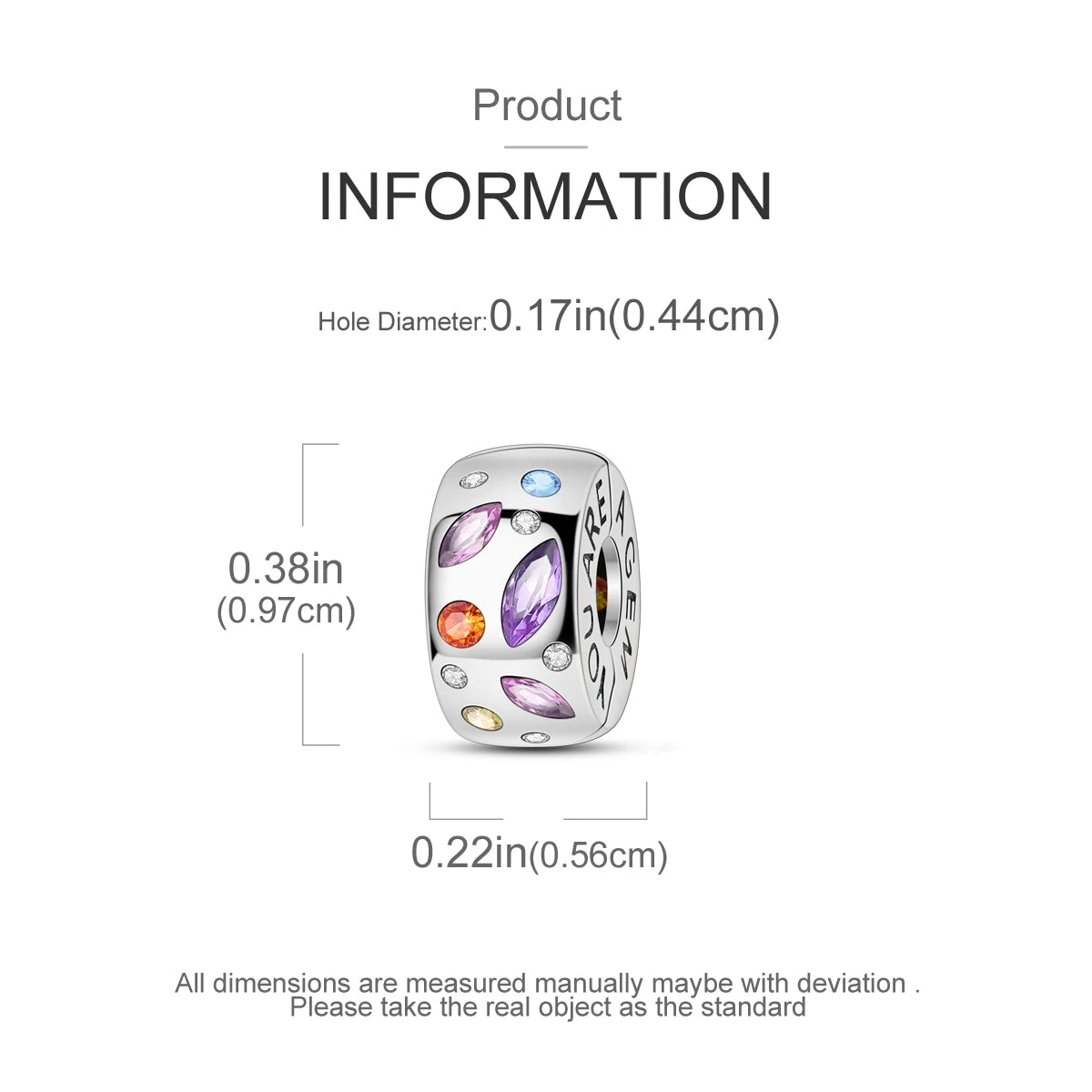 Charms Fit Original Beads 925 Sterling Silver Clip Charms Zircon Silicone Spacer Beads fit Bracelet Women DIY Gift