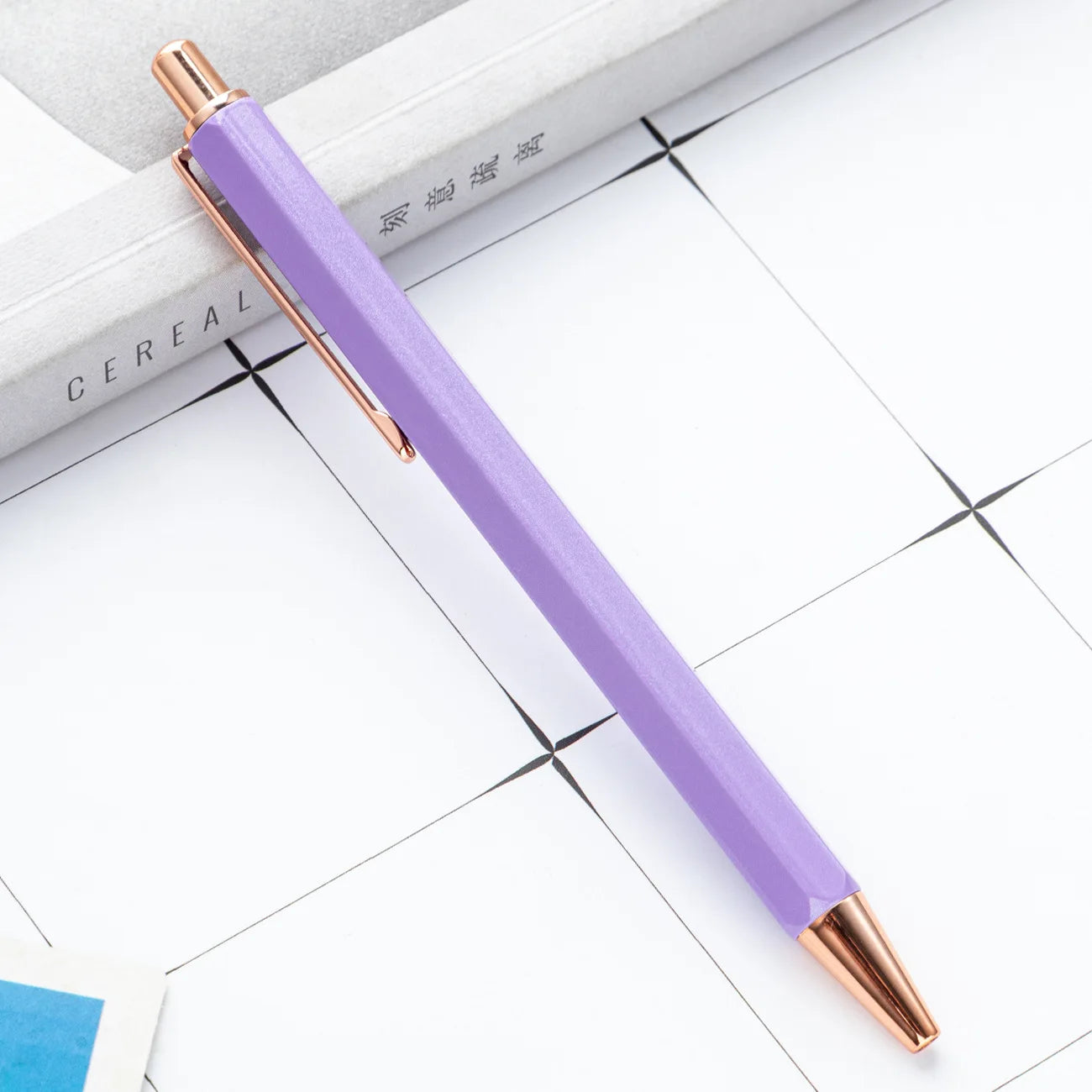 1 Piece Lytwtw's Creative Ballpoint Hexagon Metal press Pen Stationery School Office Supply