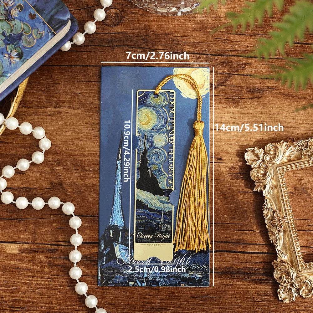 1pc Hollow Literary Flower Metal Bookmark Exquisite Painting Sunflower Iris Rose Shape Gifts for Book Lovers Writers Readers