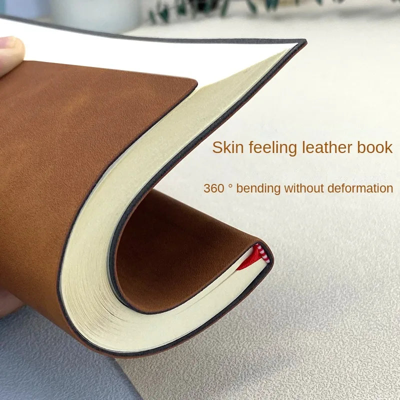 A5 Leather Book Skin Feeling Fashion Notepad Diary Learning Notebook Wholesale Business Office notebooks and journals note book