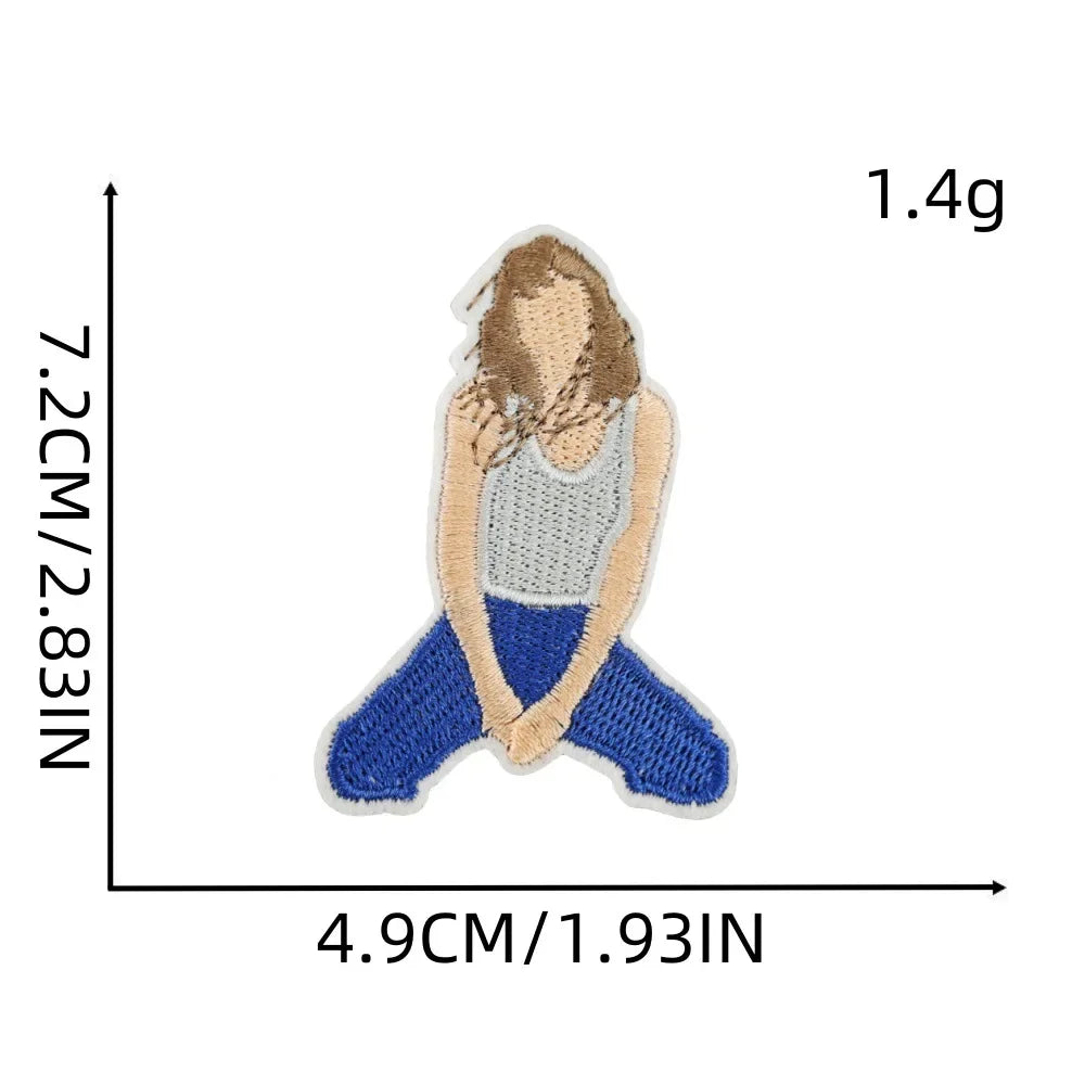 Cartoon Girl Singer patches Decorative Character Embroidered Badge With Rock Music Suitcase Decoration patch