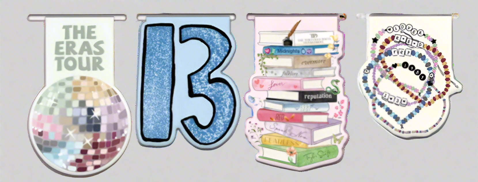 Taylor Swift Eras Tour Magnetic Bookmark Set (4PCS) – Book Lover Gifts & Student Stationery - élise & madelyn