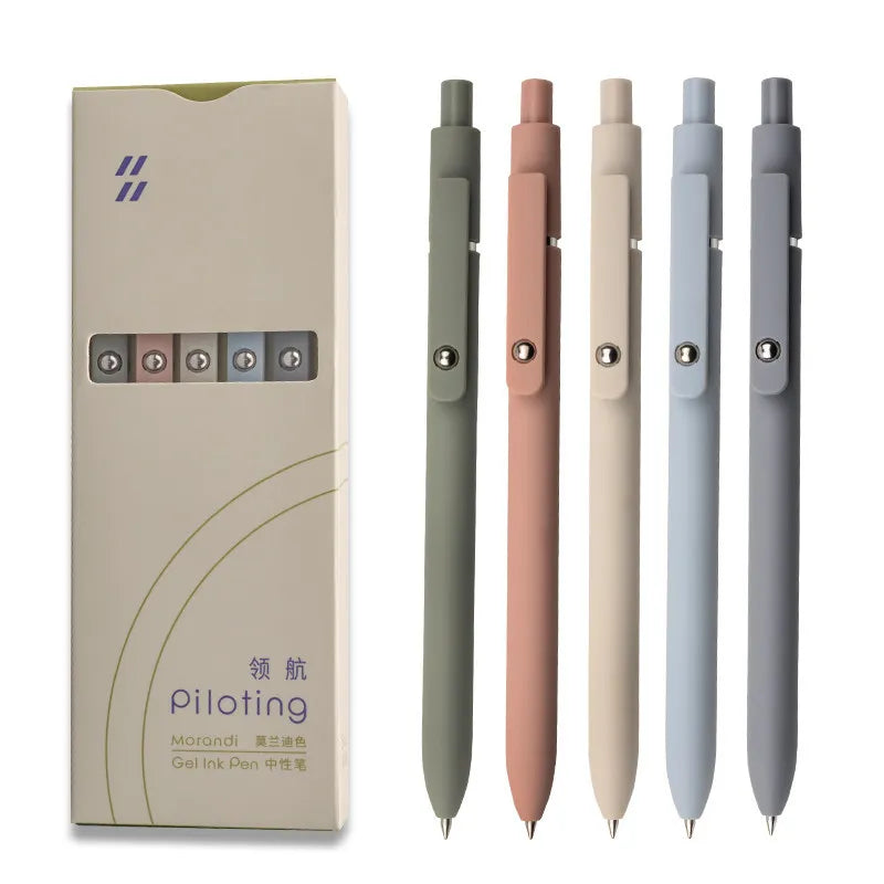 5 Pack 0.5mm Black Ink Pen Fine Tip Smooth Writing Used for Diary Notes Cute Office Study Supplies Gifts for Women Men