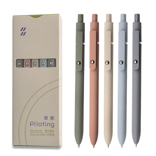 5 Pack 0.5mm Black Ink Pen Fine Tip Smooth Writing Used for Diary Notes Cute Office Study Supplies Gifts for Women Men