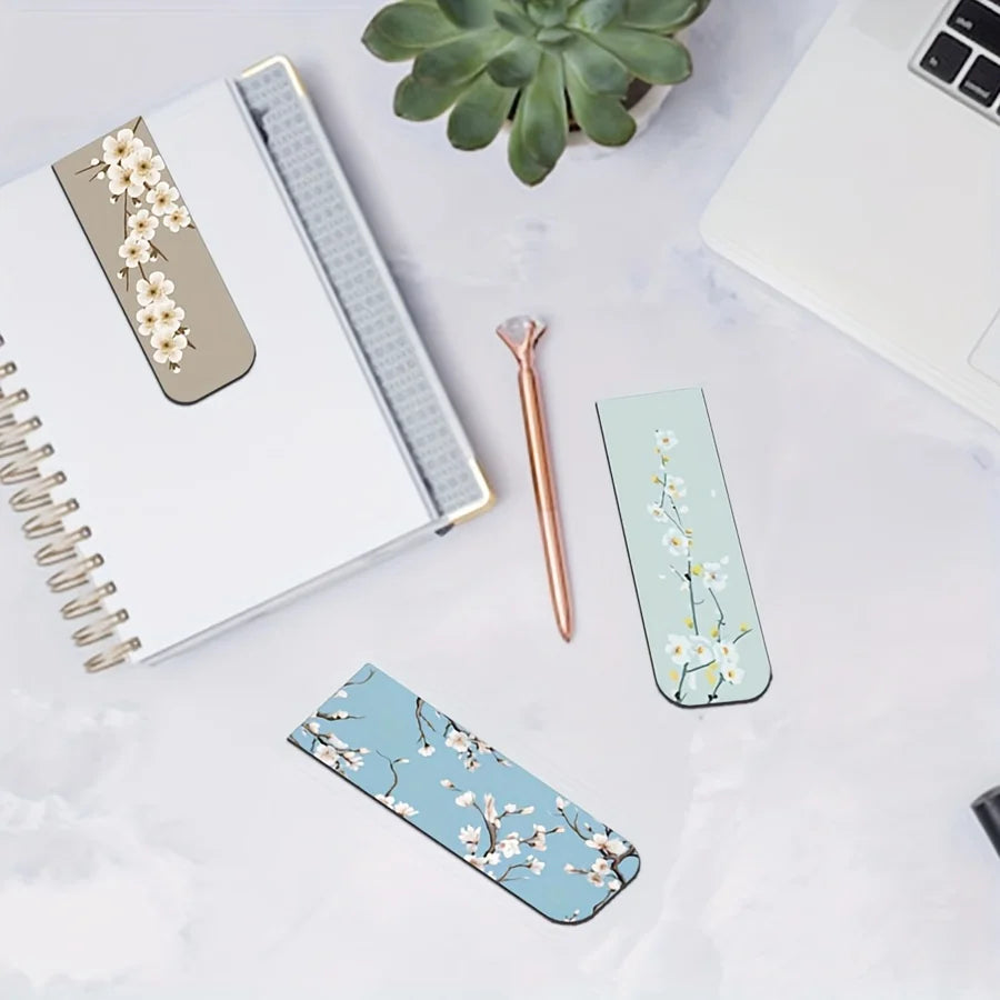 12pcs Magnetic Bookmarks For Women Flower Planner Magnetic Bookmark Assorted Book Magnets Page Markers Clip Magnetic Bookmarks