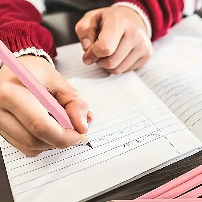10/20/30pcs Wooden Pink Wedding Pencil with Eraser, Hb Pencil for School, Art, Office, Drawing, Sketching, Learning