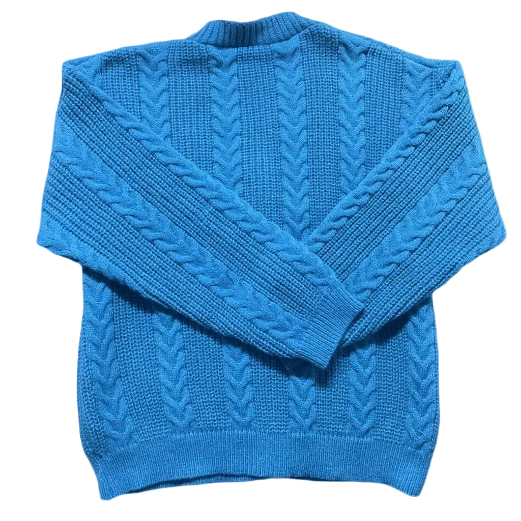 2025 Spring Women Trend ttpd Loose Fitting Floral Embroidered Knitted Cardigan Y2k Regulai Fit Blue Koi Cardigans Female