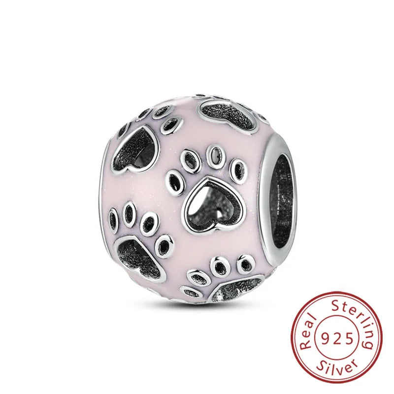 Fit Original Charms Beads 925 Sterling Silver Clip Charms Zircon Silicone Spacer Beads for Bracelet Women DIY Gift Party