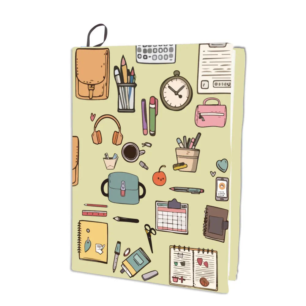 Cherry Blossom Stretchable Book Cover Flower Floral Pink Cover Washable Reusable Large Nylon Book Sleeve Book Protector Elastic