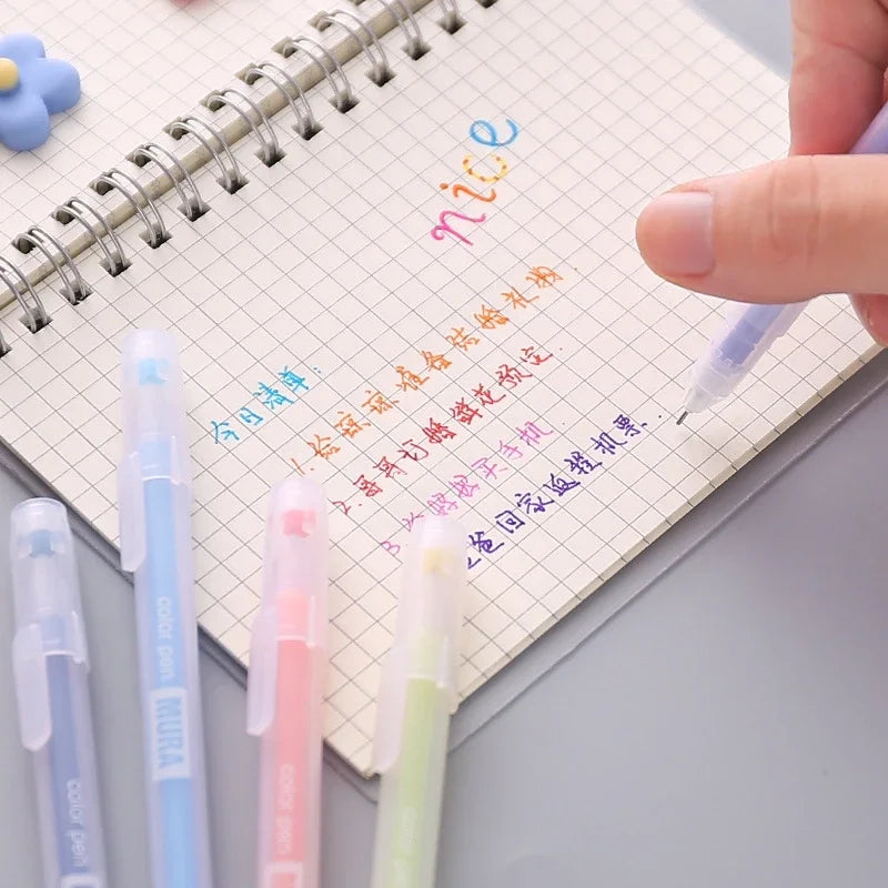9/12 PCS Set Kawaii Color Gel Pen Set 0.5mm Ballpoint Pen for Diary School Stationery