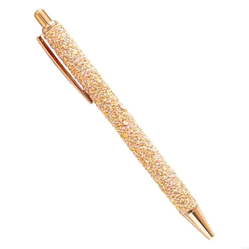 QX2A Fancy Pen for Women Girl Colorful Ballpoint Pen Sequins Journaling Pen