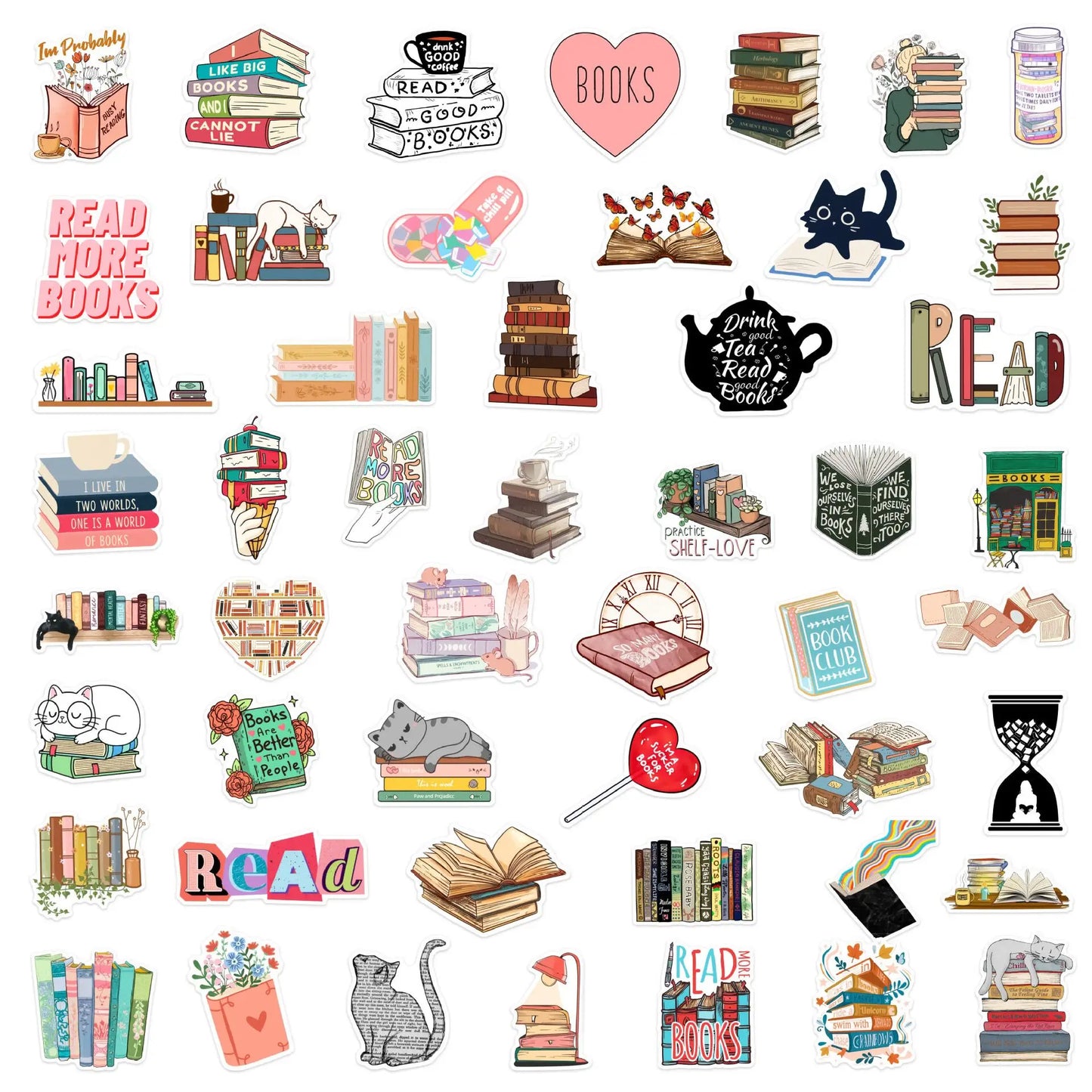 10/50/100pcs Mix Smut Dark Romance Bookish Book Reading Stickers Kindle Aesthetic Girls Decals Ipad Phone Laptop Diary Sticker
