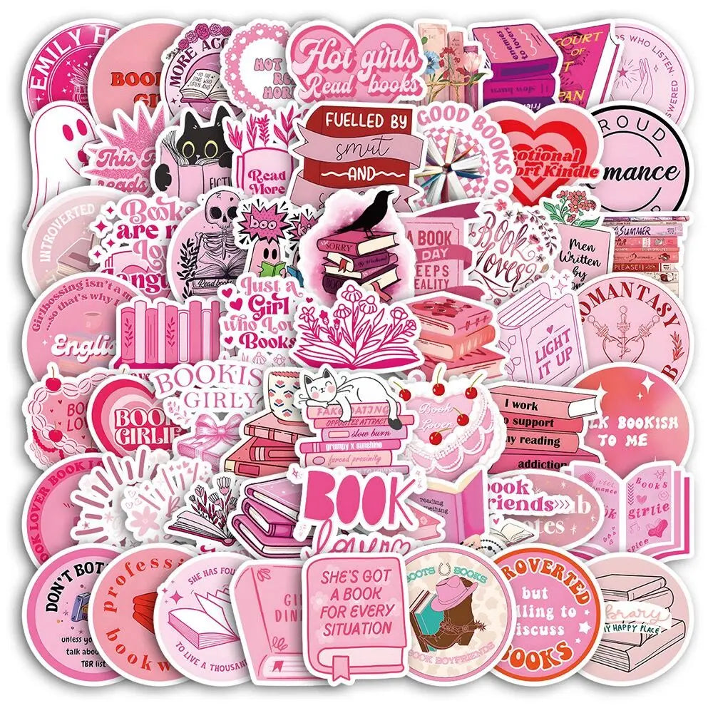 10/50/100pcs Mix Smut Dark Romance Bookish Book Reading Stickers Kindle Aesthetic Girls Decals Ipad Phone Laptop Diary Sticker