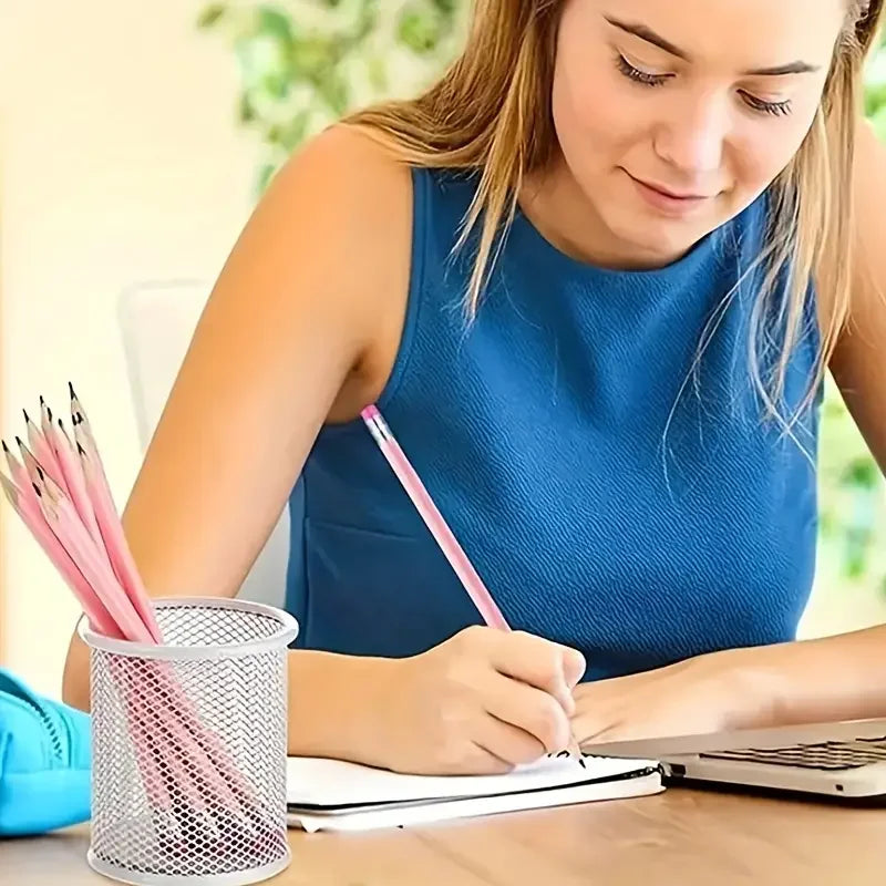 10/20/30pcs Wooden Pink Wedding Pencil with Eraser, Hb Pencil for School, Art, Office, Drawing, Sketching, Learning