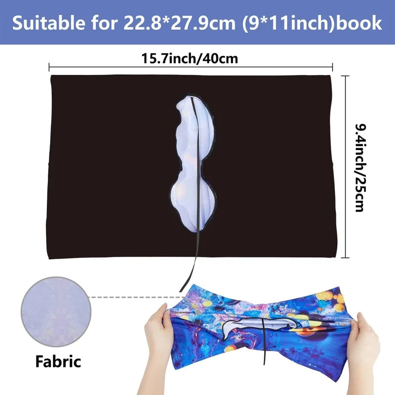 Book Sleeves Cat Coffee Book Protector Book Covers for Paperbacks Washable Cloth Book Cover with Zipper and Extra Sleeve Pocket