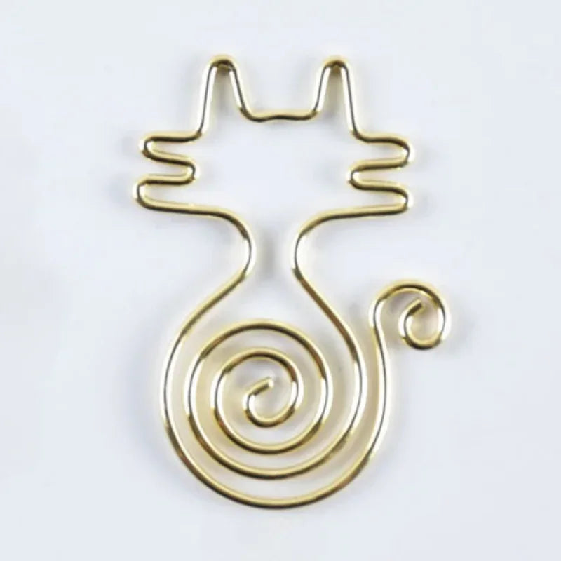 10pcs/set Metal Paperclips Multiple Cartoon Heart Animal Styles Paper Clip Book Scrapbook Planner Page Bookmark Binder Clip