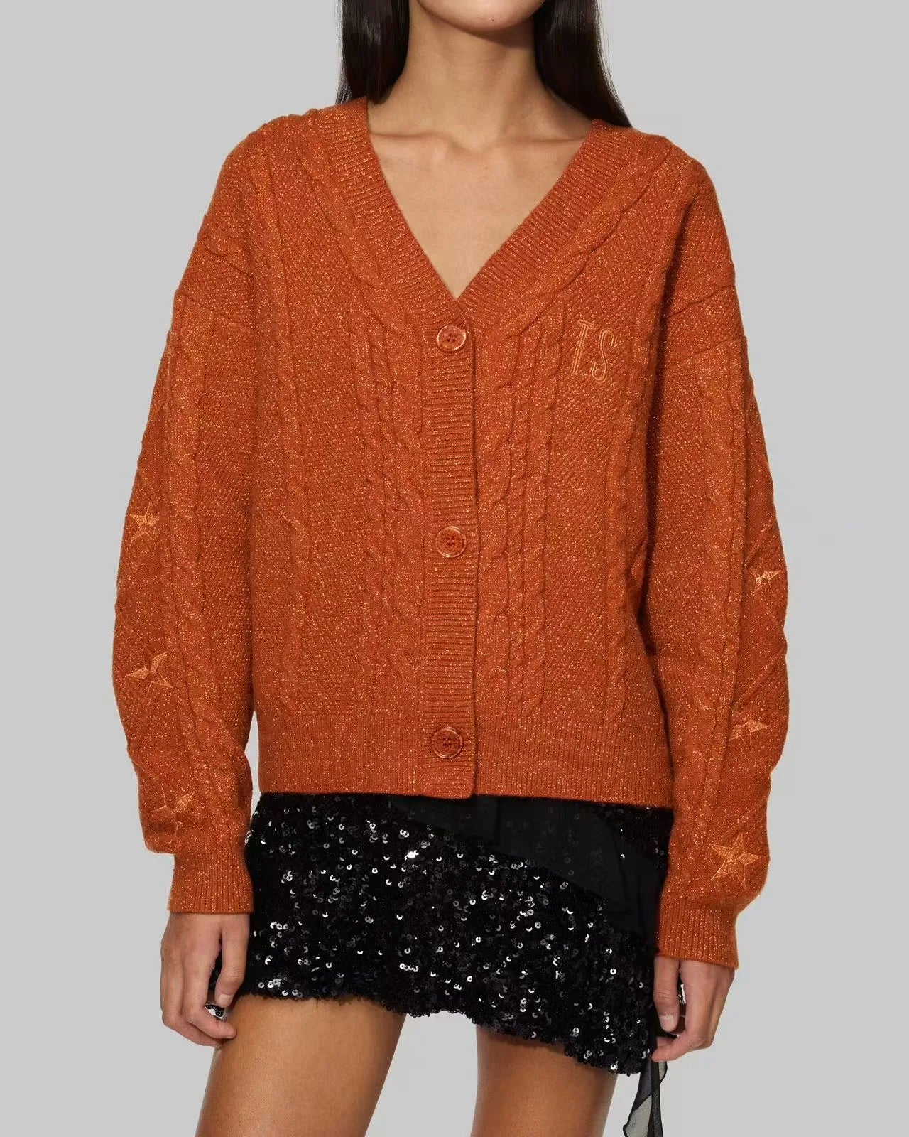 T.S. TLOAS Star Cardigan – Cozy Embroidered Knit (Dupe Inspired)
