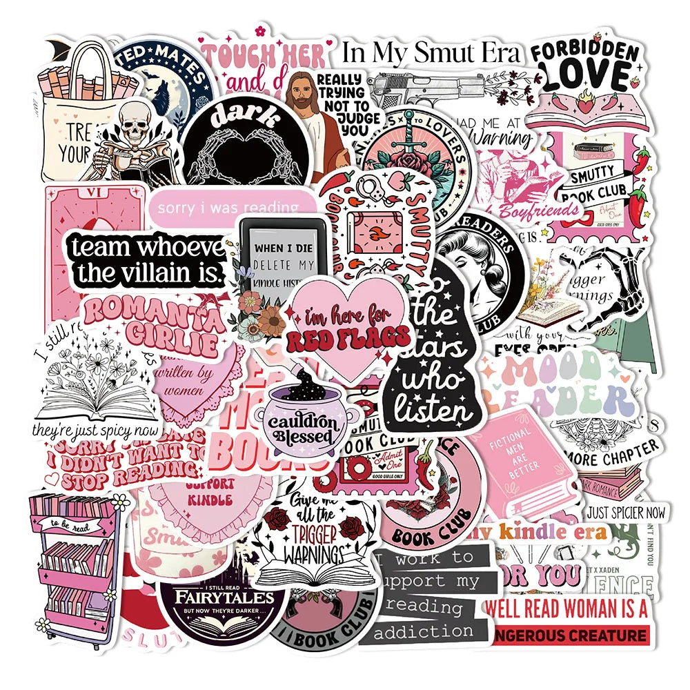 50/150PCS Romantic Reading Style Graffiti Star Covering Cartoon Stickers DIY Notebook Waterproof Stickers