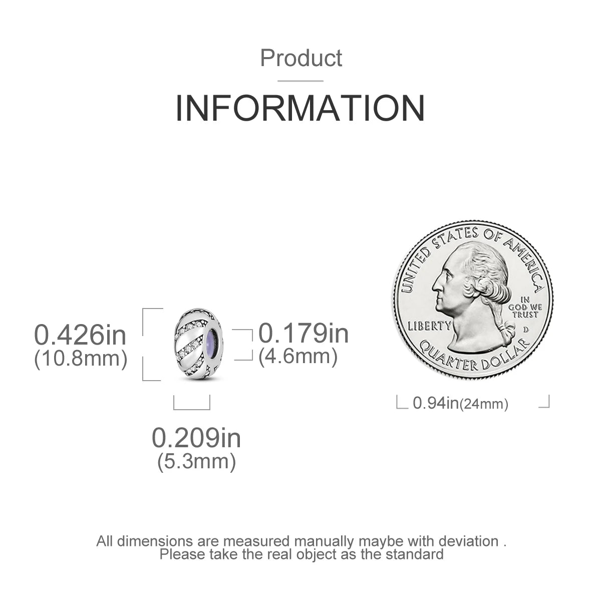 Charms Fit Original Beads 925 Sterling Silver Clip Charms Zircon Silicone Spacer Beads fit Bracelet Women DIY Gift