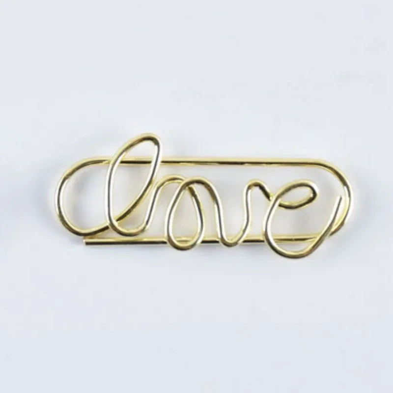 10pcs/set Metal Paperclips Multiple Cartoon Heart Animal Styles Paper Clip Book Scrapbook Planner Page Bookmark Binder Clip - élise & madelyn