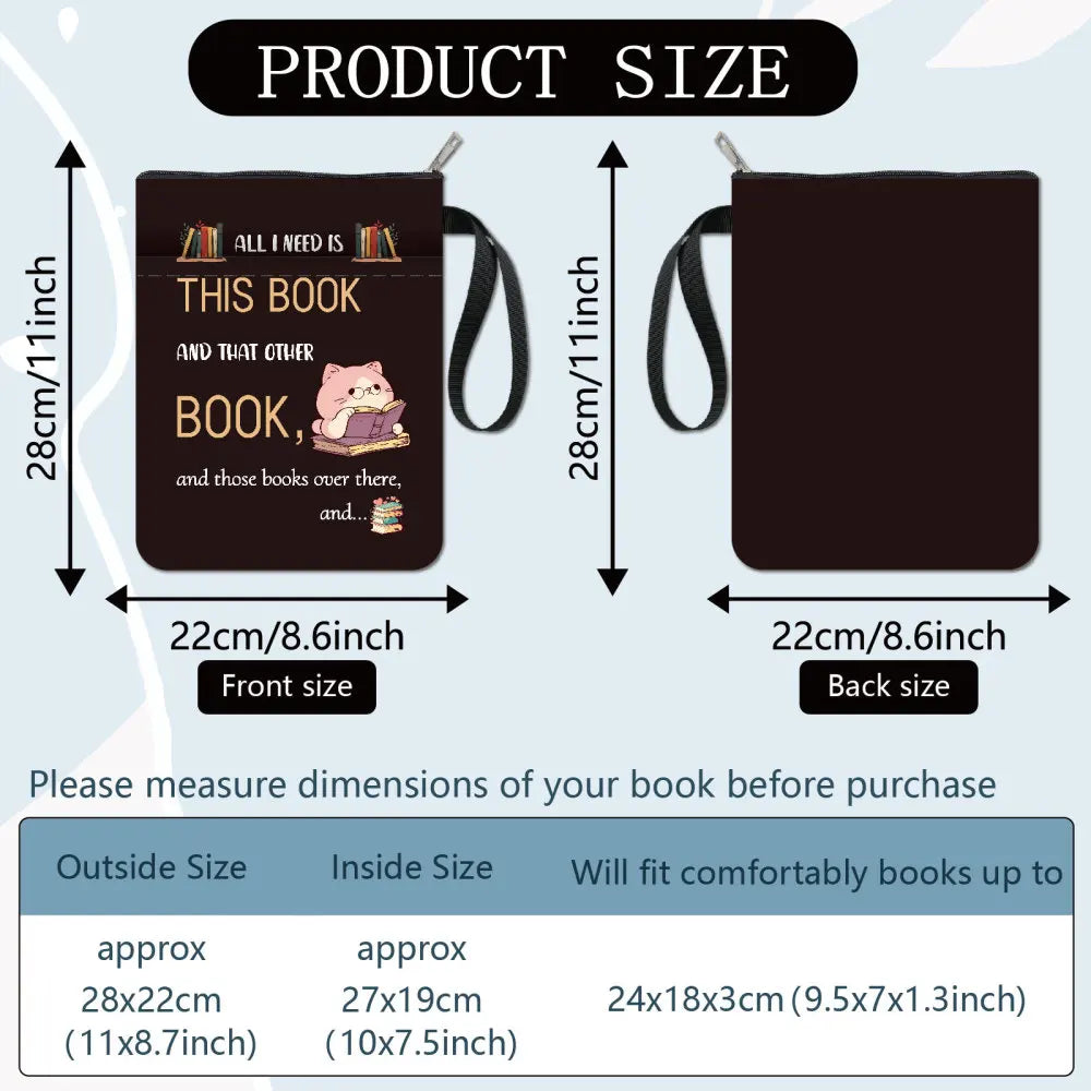 1 pc Sun Moon Star Book Sleeve with Zipper Galaxy Boho Book Protector Pouch for Paperback Black Space Waterproof Fabric