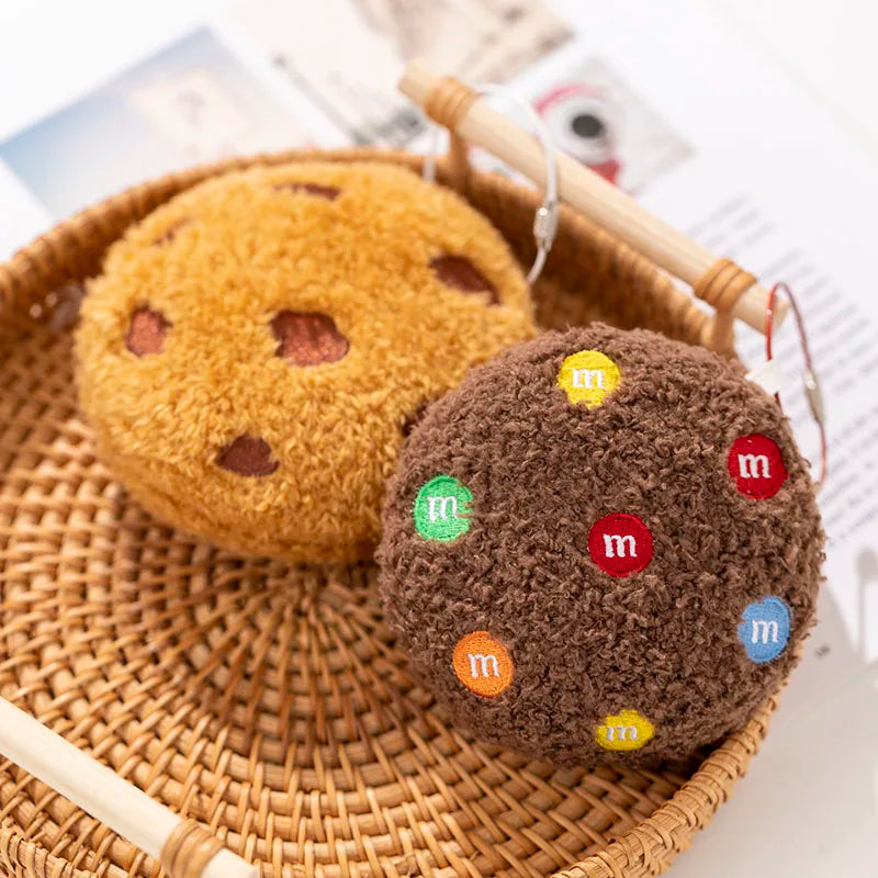 Creative Cookies Pillows Round Shape Chocolate Biscuits Stuffed Plush Toys Realistic Food Snack Seat Cushion Plushie Props Gifts