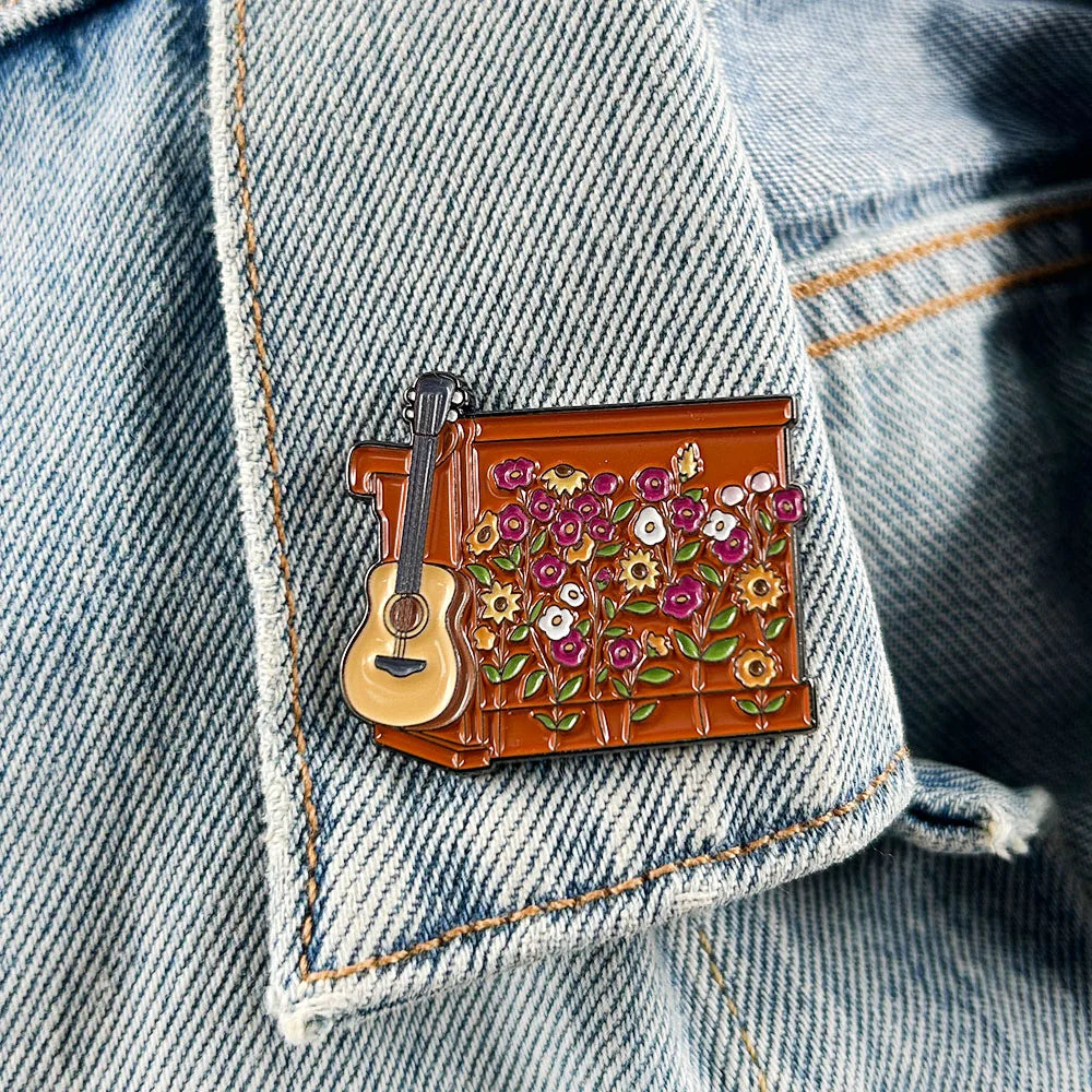 Surprise Songs Piano & Guitar Enamel Pin – The Perfect Collectible for Swifties