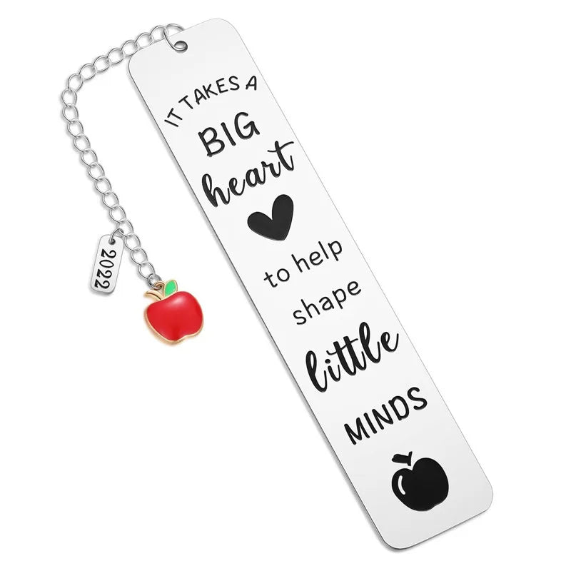 Stainless Steel Bookmark Graduation Season Gift Laser Engraving Thank You Teacher's Day Commemorative Gifts Christmas Metal