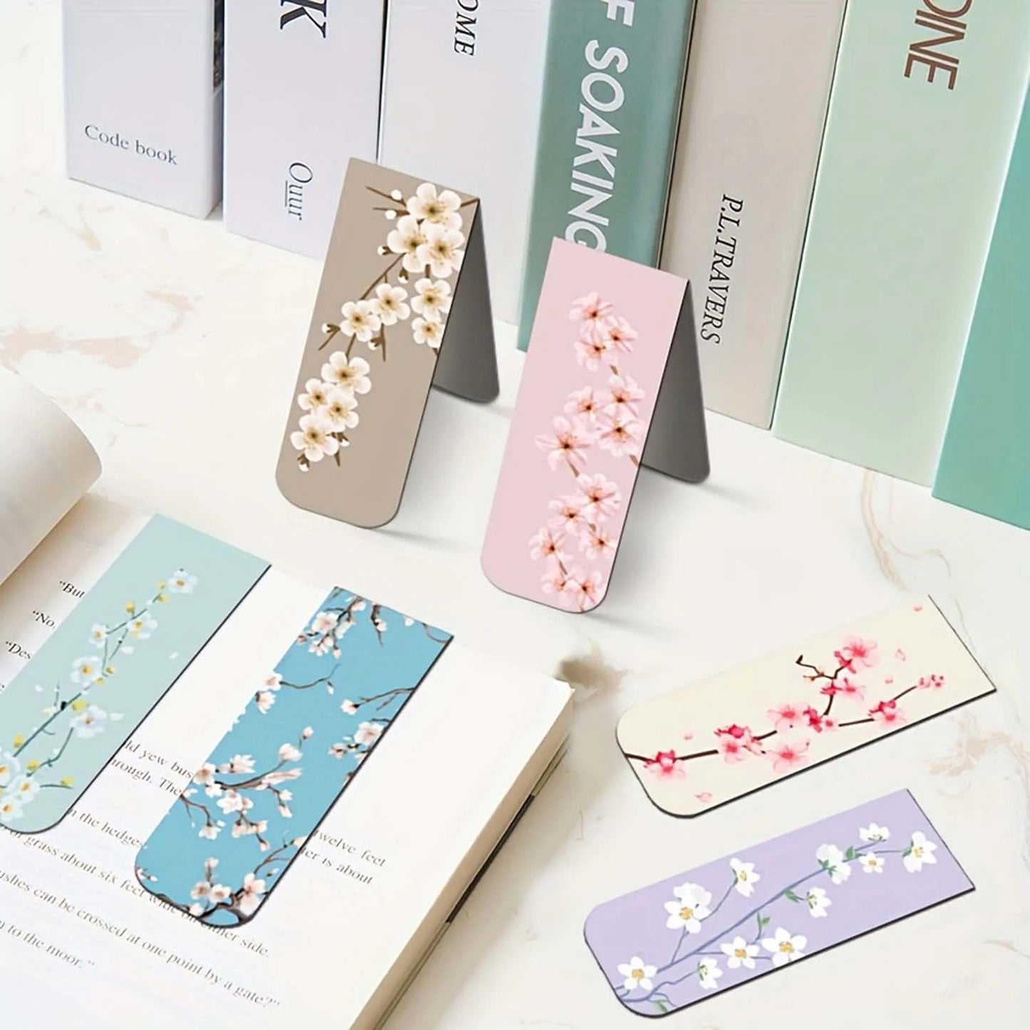 12pcs Magnetic Bookmarks For Women Flower Planner Magnetic Bookmark Assorted Book Magnets Page Markers Clip Magnetic Bookmarks