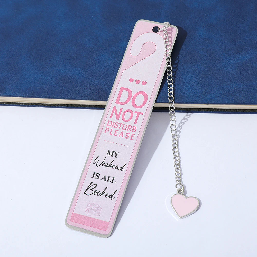 Fashion Pink Heart Bookmarks Valentine's Day Gifts for Girlfriends Everyday Gifts Reading Accessories for Book Lovers