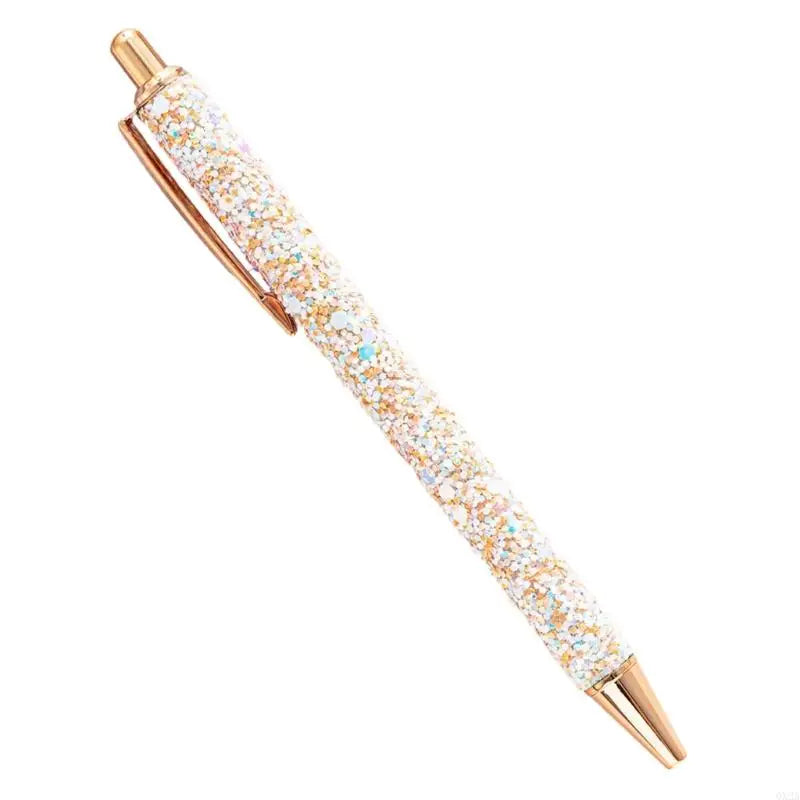 QX2A Fancy Pen for Women Girl Colorful Ballpoint Pen Sequins Journaling Pen