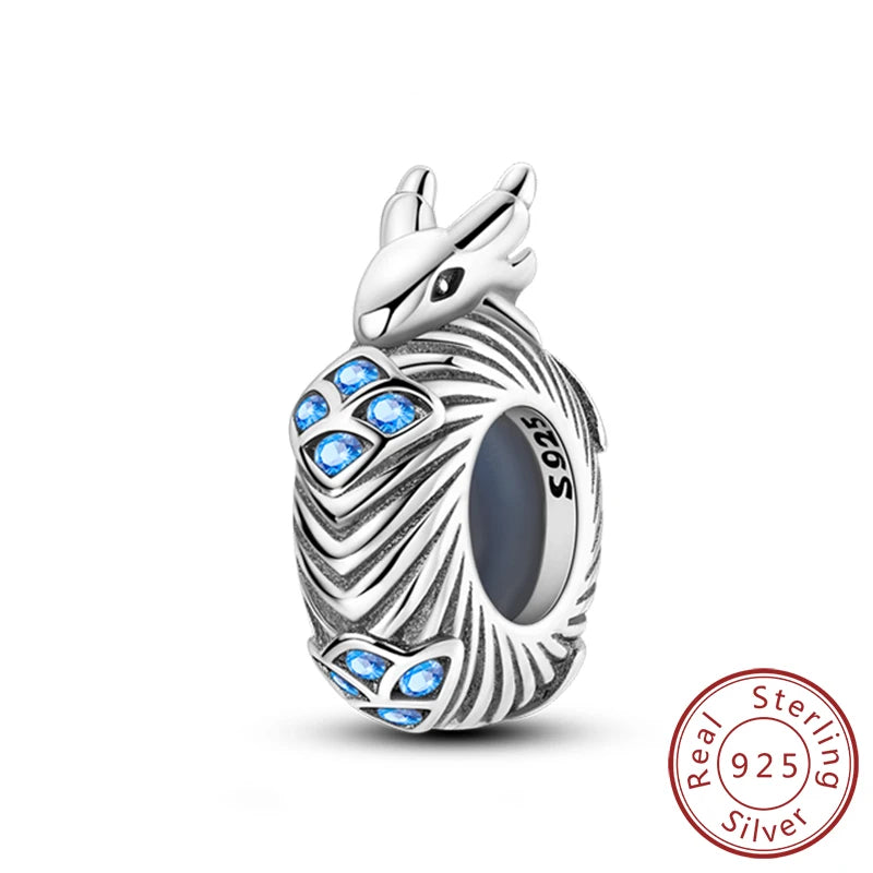 Fit Original Charms Beads 925 Sterling Silver Clip Charms Zircon Silicone Spacer Beads for Bracelet Women DIY Gift Party